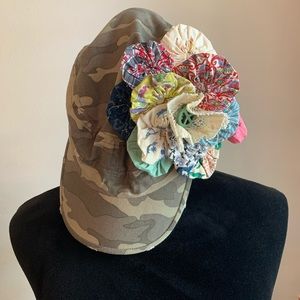 SHABBY CHIC EMBELLISHED CAMO BASEBALL HAT